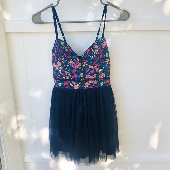 Abercrombie & fitch y2k Floral tulle dress - Picture 1 of 7